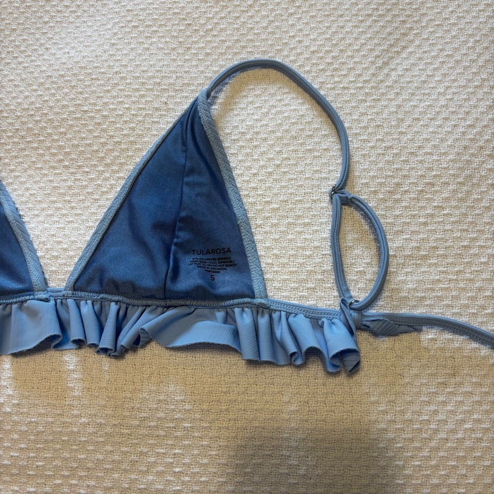 Tularosa Hazel Bikini Swim Top in Sky Blue size Small NWT - Picture 4 of 8
